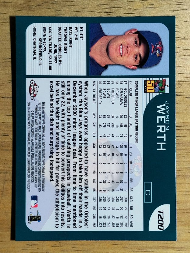 2001 Topps Chrome Traded #T200 Jayson Werth