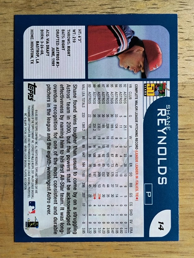 2001 Topps Opening Day #14 Shane Reynolds