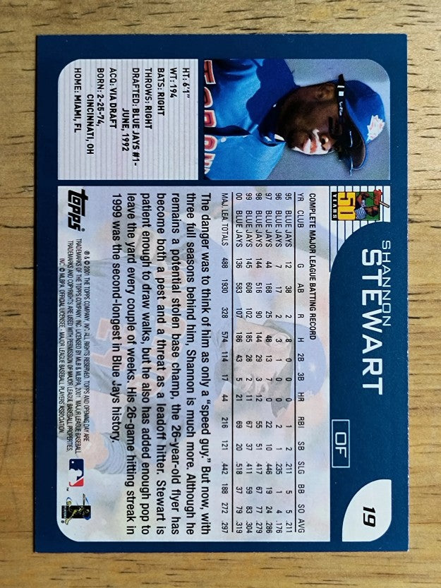 2001 Topps Opening Day #19 Shannon Stewart