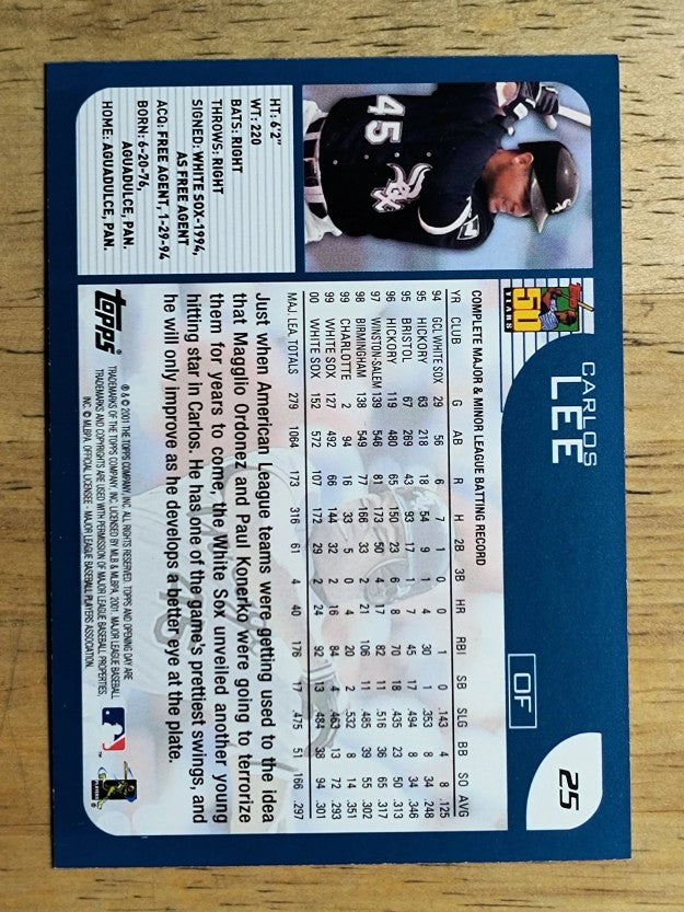 2001 Topps Opening Day #25 Carlos Lee