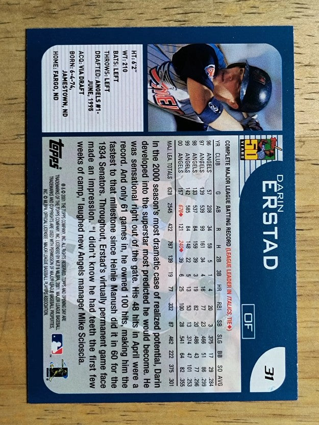 2001 Topps Opening Day #31 Darin Erstad