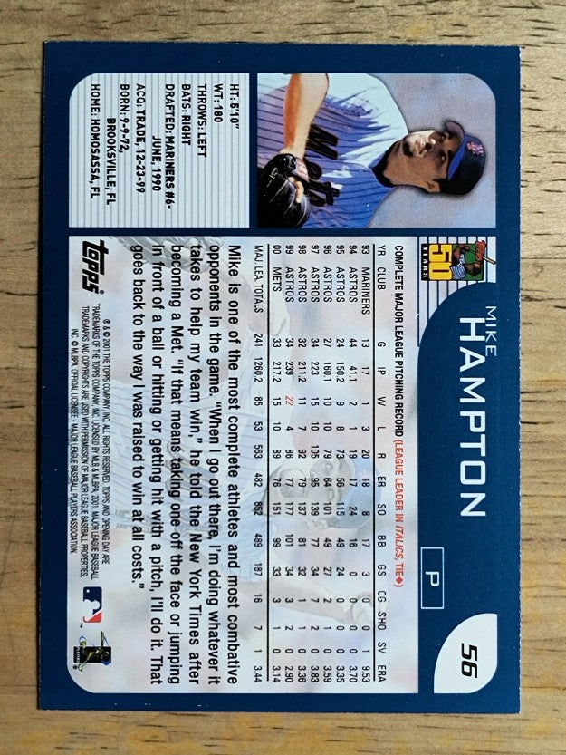 2001 Topps Opening Day #56 Mike Hampton