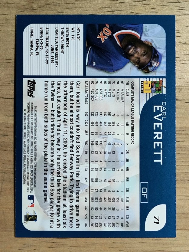2001 Topps Opening Day #71 Carl Everett