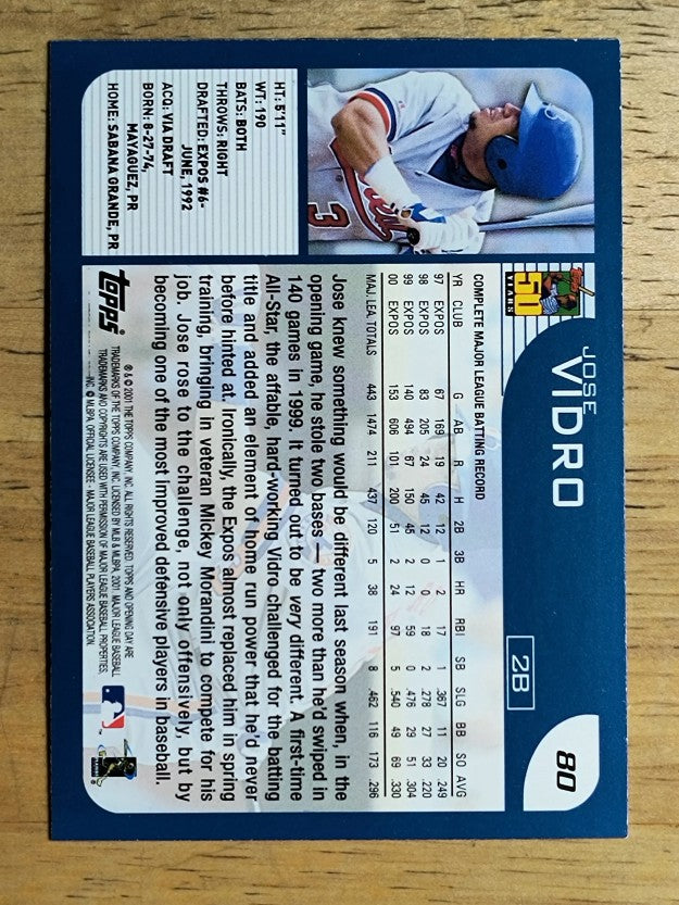 2001 Topps Opening Day #80 Jose Vidro