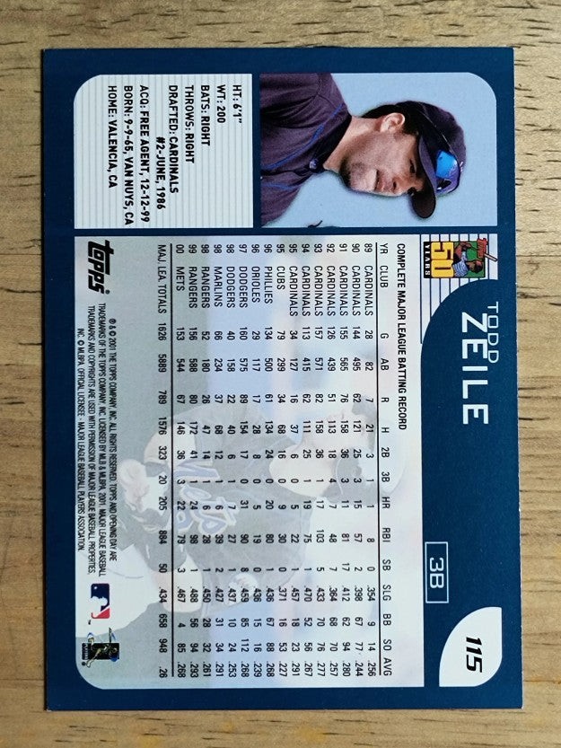 2001 Topps Opening Day #115 Todd Zeile