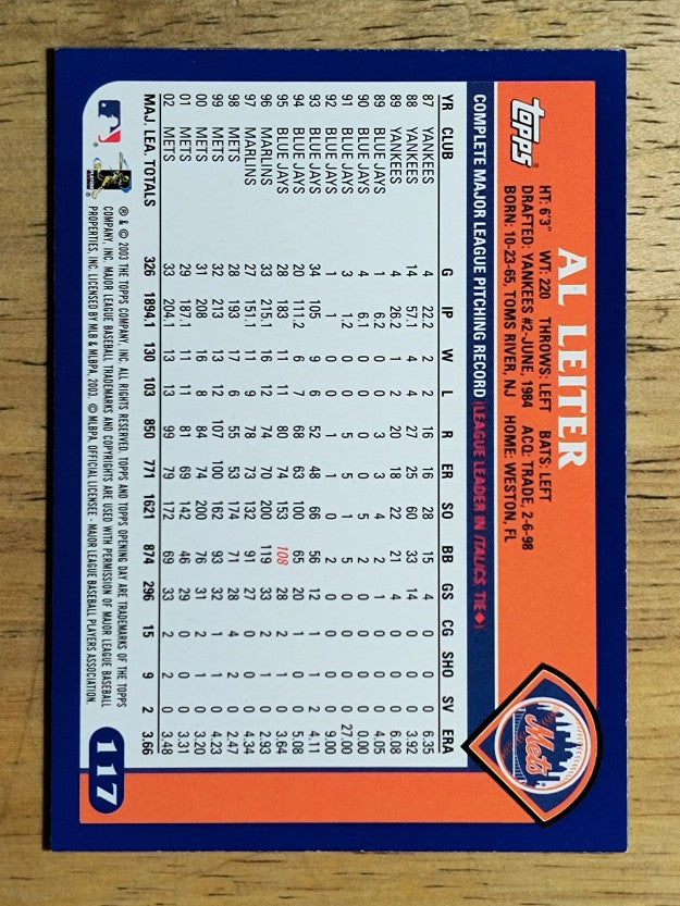 2003 Topps Opening Day #117 Al Leiter