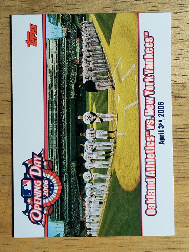 2006 Topps Opening Day Team vs. Team #AY Oakland Athletics vs. Yankees