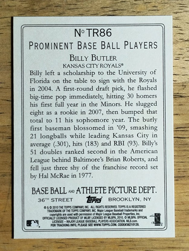 2010 Topps Turkey Red #TR86 Billy Butler