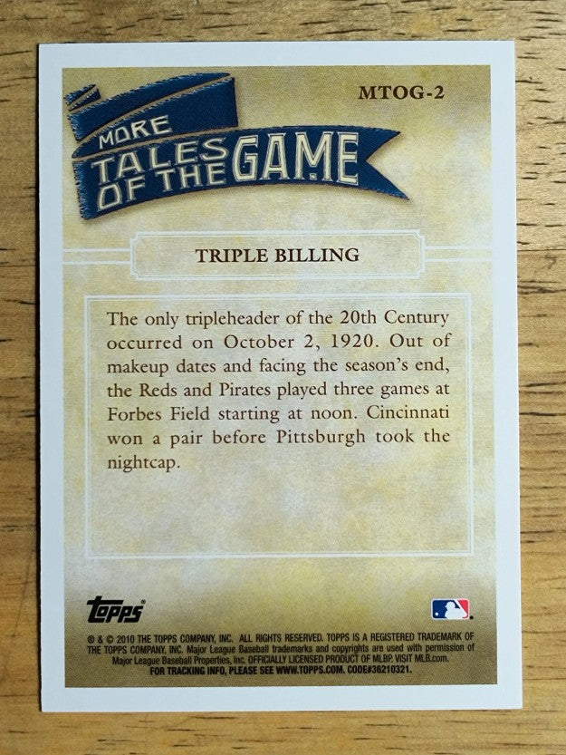 2010 Topps Update More Tales of the Game #2 Triple Billing