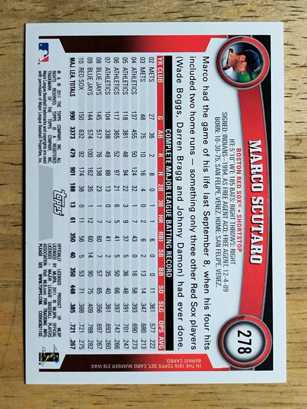 2011 Topps #278 Marco Scutaro