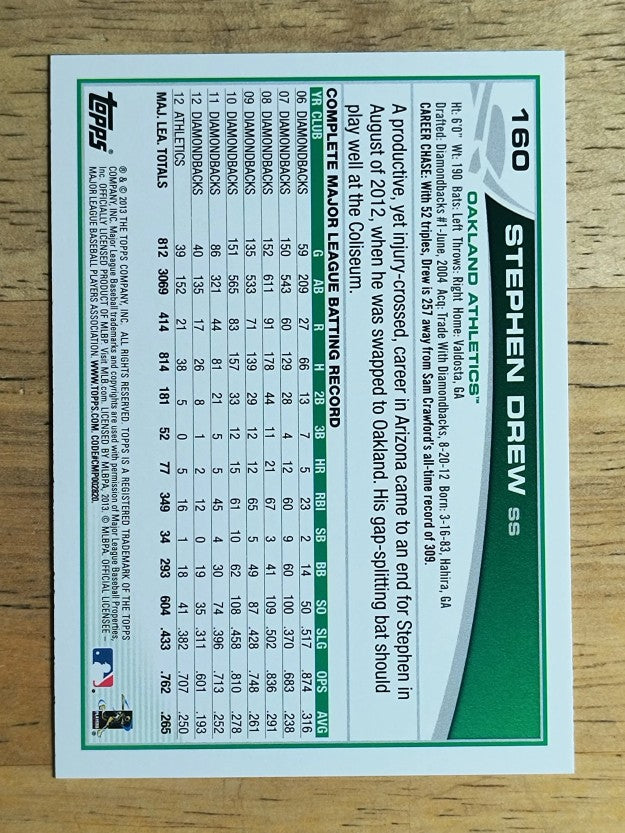 2013 Topps #160 Stephen Drew