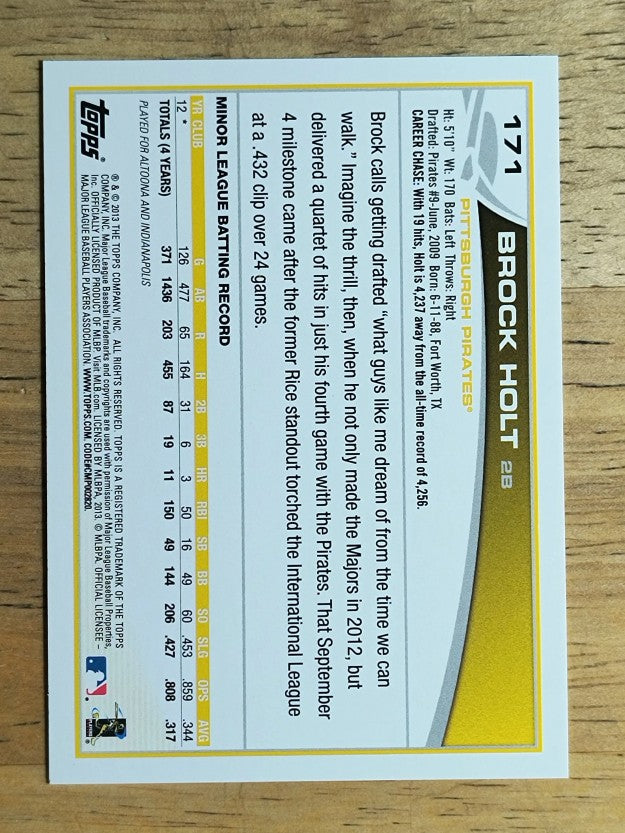 2013 Topps #171 Brock Holt RC