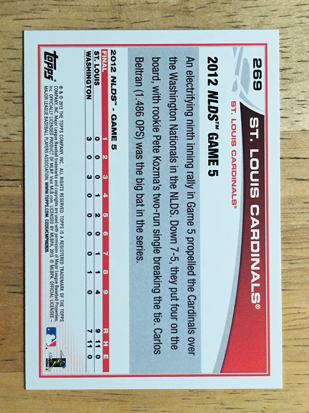 2013 Topps #269 St. Louis Cardinals