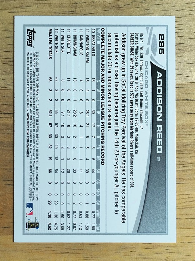 2013 Topps #285 Addison Reed