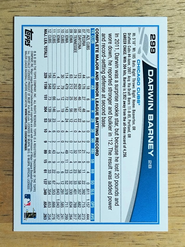 2013 Topps #299 Darwin Barney