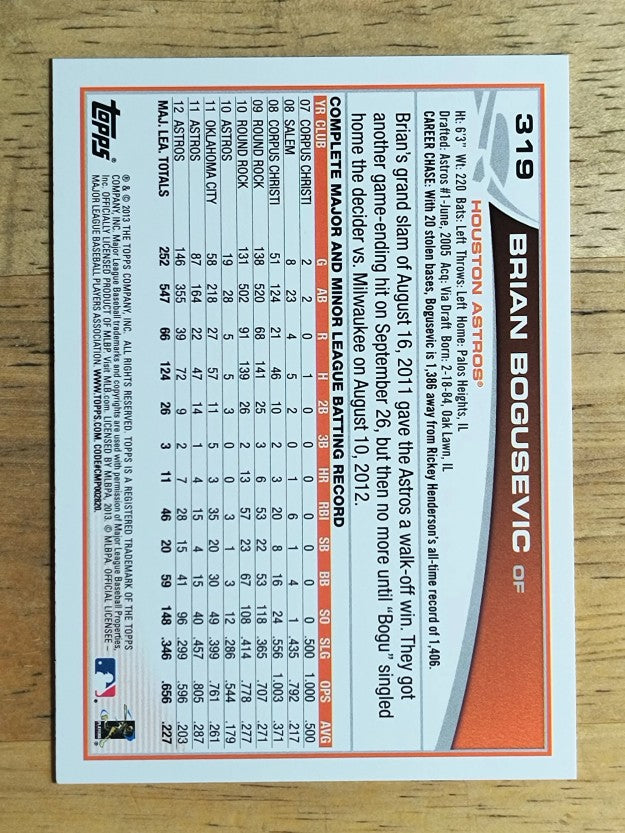 2013 Topps #319 Brian Bogusevic