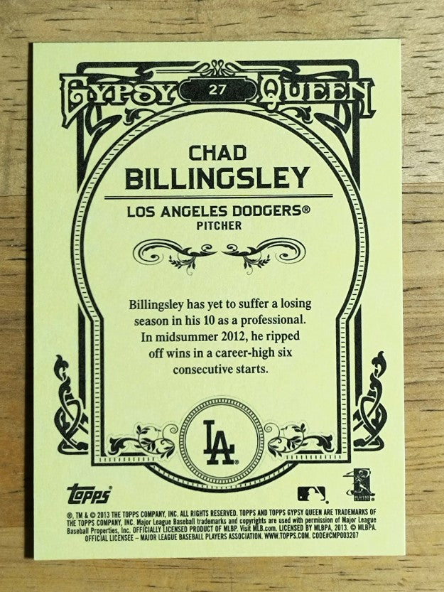 2013 Topps Gypsy Queen #27 Chad Billingsley