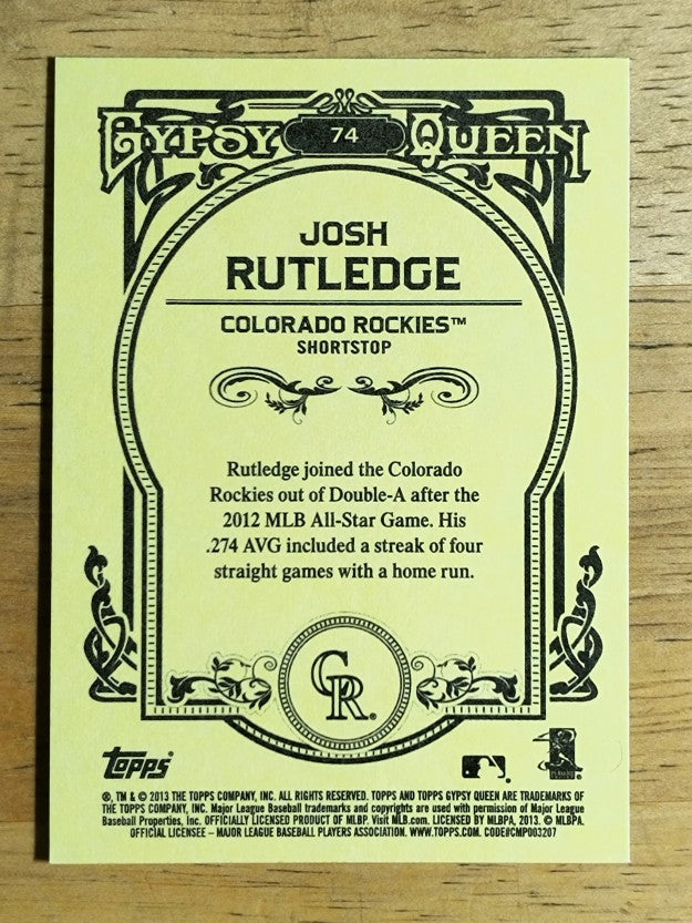 2013 Topps Gypsy Queen #74 Josh Rutledge
