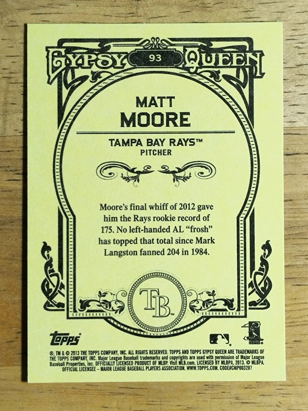 2013 Topps Gypsy Queen #93 Matt Moore