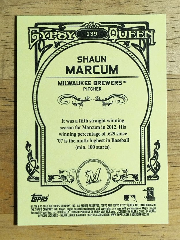 2013 Topps Gypsy Queen #139 Shaun Marcum
