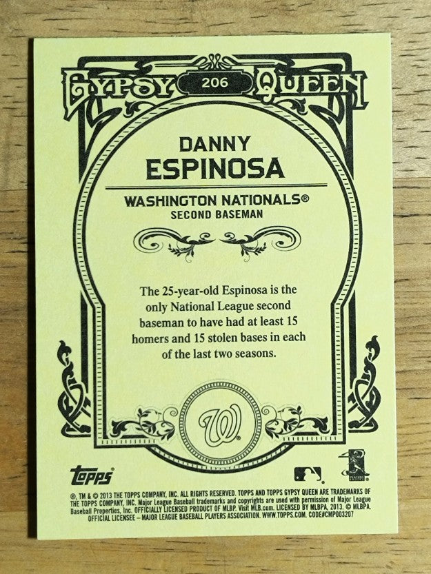 2013 Topps Gypsy Queen #206 Danny Espinosa