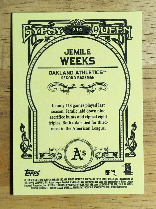 2013 Topps Gypsy Queen #214 Jemile Weeks