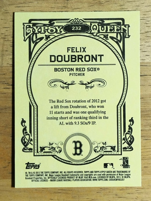 2013 Topps Gypsy Queen #232 Felix Doubront
