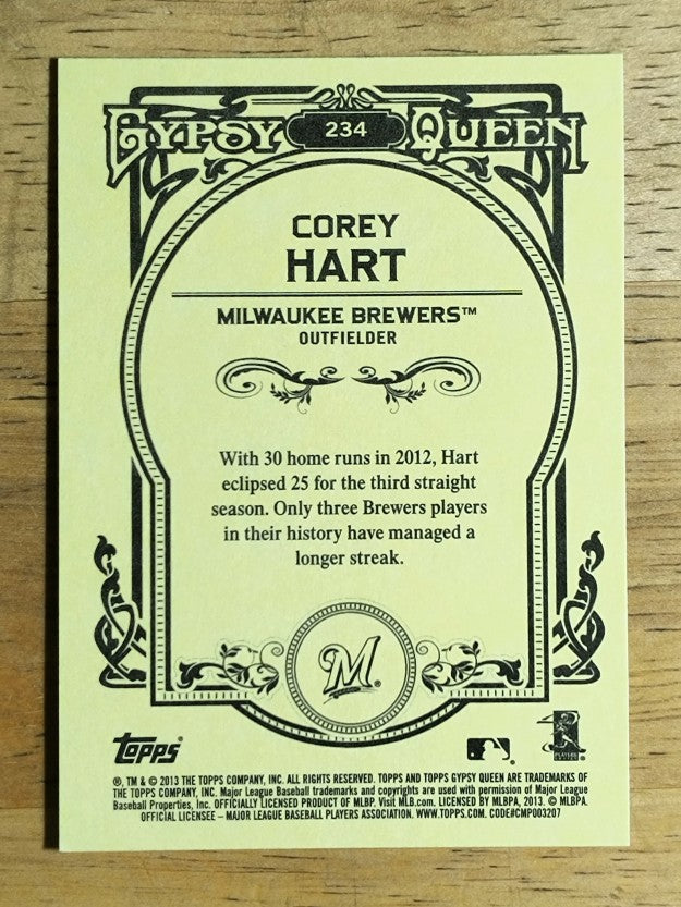 2013 Topps Gypsy Queen #234 Corey Hart
