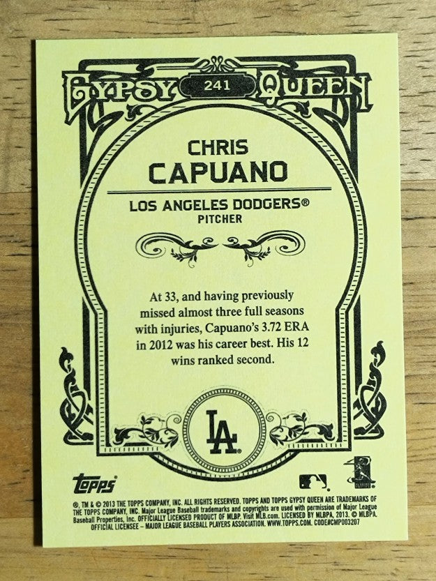 2013 Topps Gypsy Queen #241 Chris Capuano