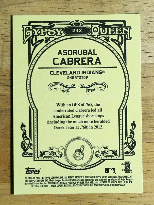 2013 Topps Gypsy Queen #242 Asdrubal Cabrera