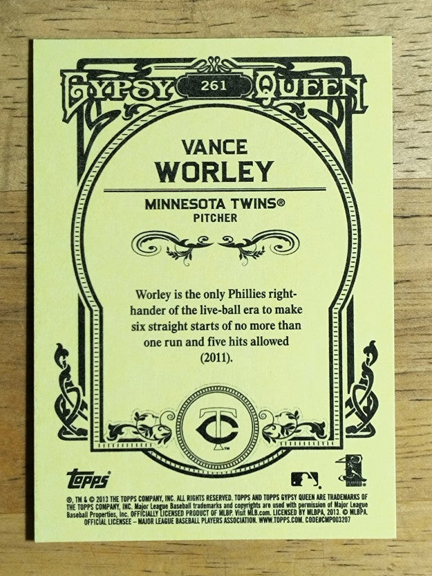 2013 Topps Gypsy Queen #261 Vance Worley