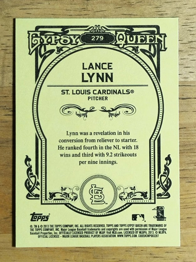 2013 Topps Gypsy Queen #279 Lance Lynn