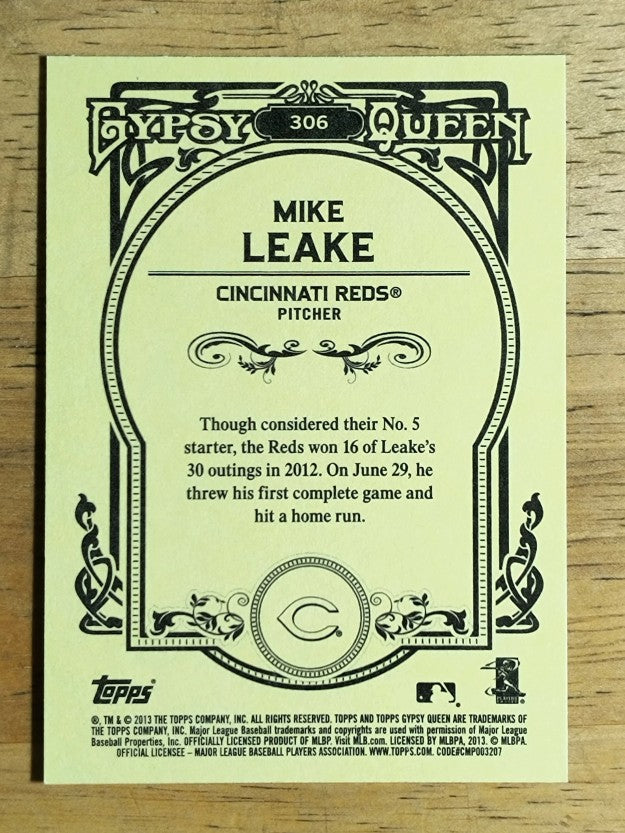 2013 Topps Gypsy Queen #306 Mike Leake