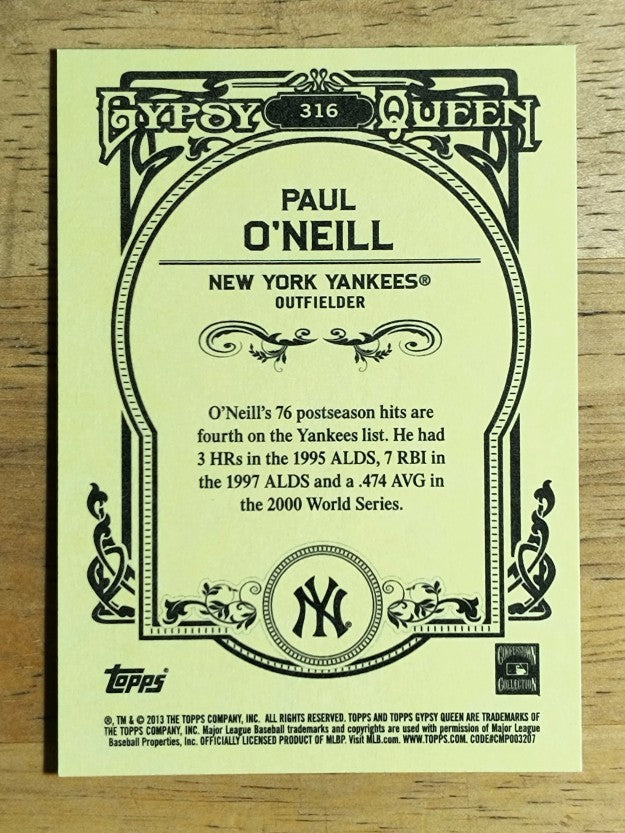 2013 Topps Gypsy Queen #316 Paul O'Neill