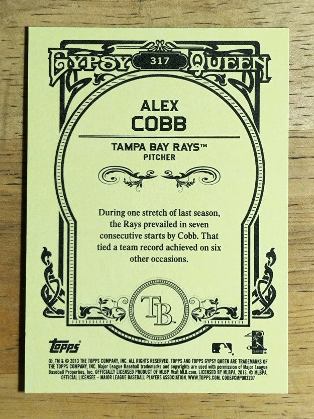 2013 Topps Gypsy Queen #317 Alex Cobb