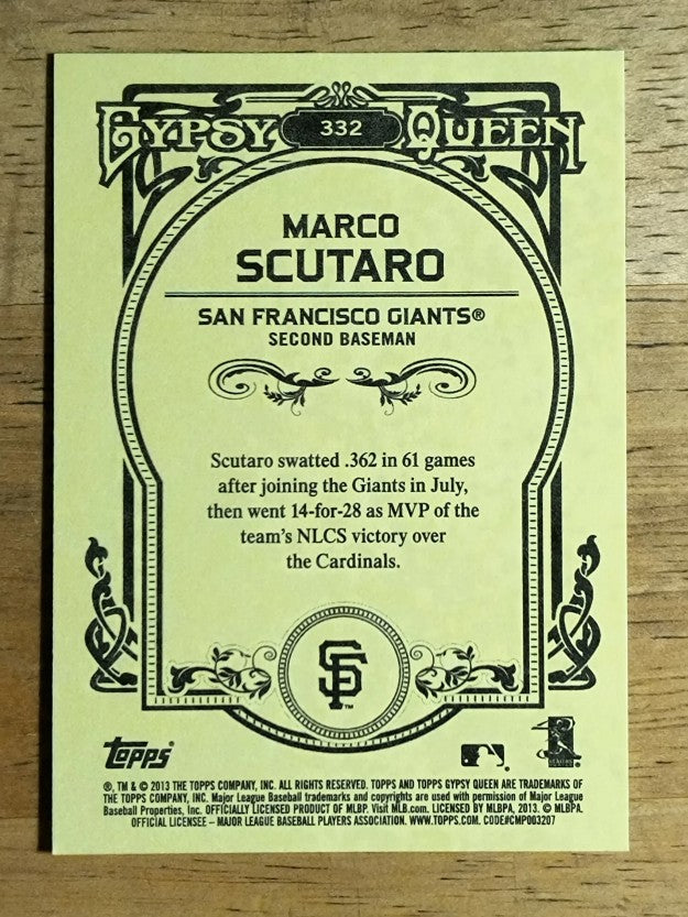 2013 Topps Gypsy Queen #332 Marco Scutaro
