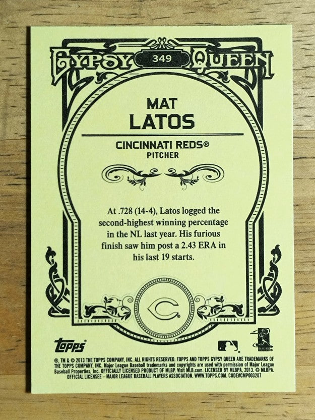 2013 Topps Gypsy Queen #349 Mat Latos