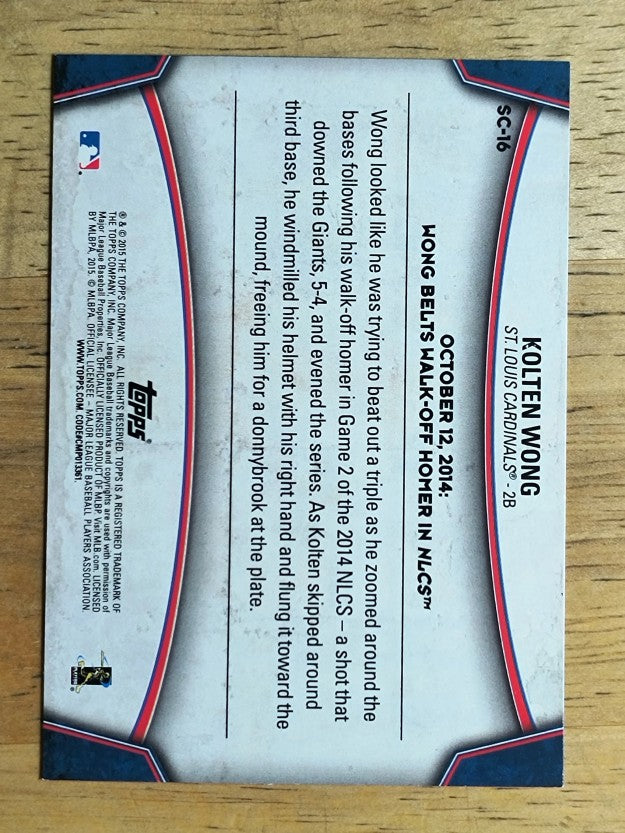 2015 Topps Opening Day Superstar Celebrations #SC16 Kolten Wong