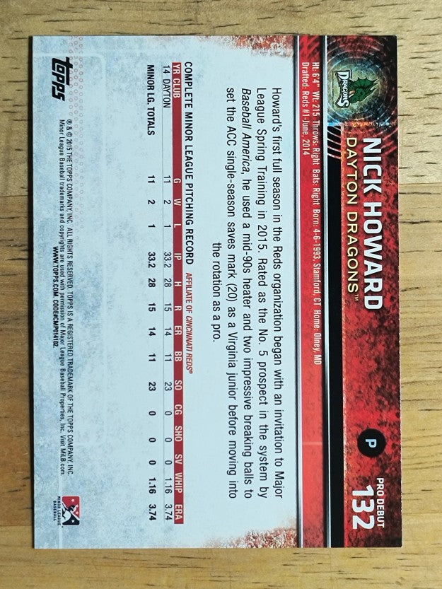 2015 Topps Pro Debut #132 Nick Howard