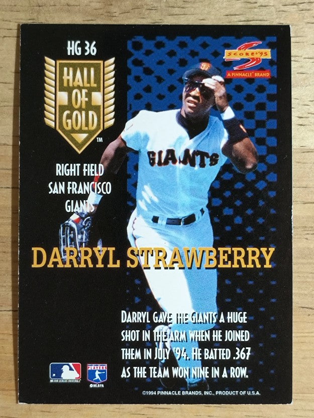 1995 Score Hall of Gold #HG36 Darryl Strawberry