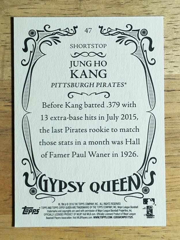 2016 Topps Gypsy Queen #47 Jung Ho Kang
