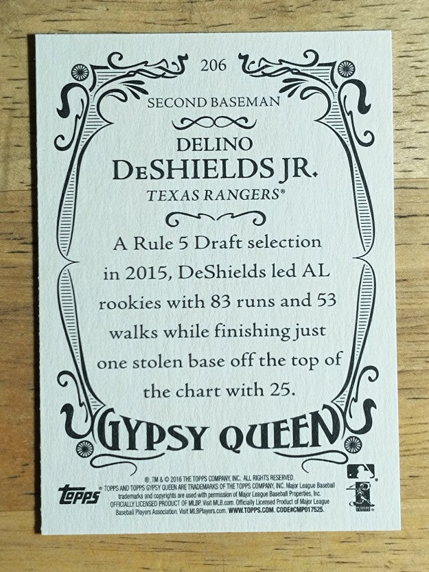 2016 Topps Gypsy Queen #206 Delino DeShields Jr.