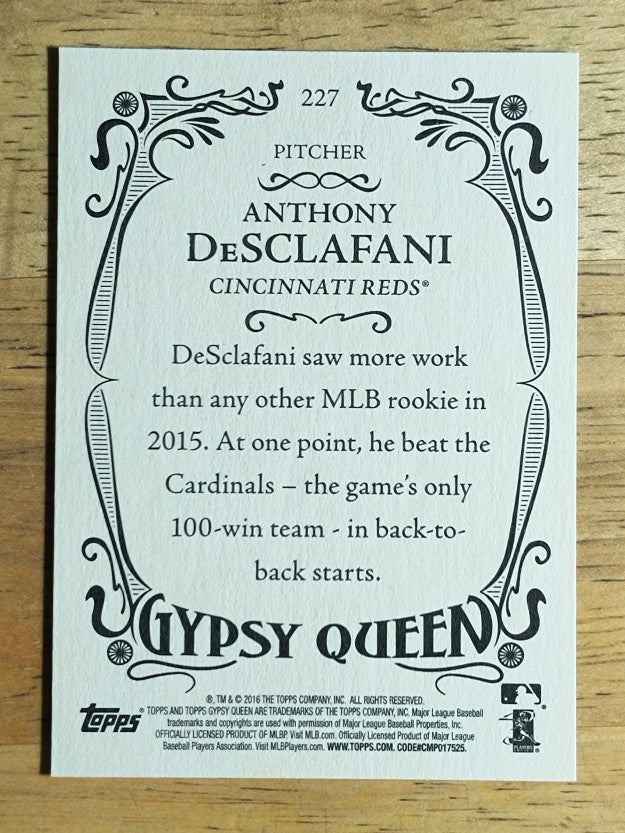 2016 Topps Gypsy Queen #227 Anthony DeSclafani