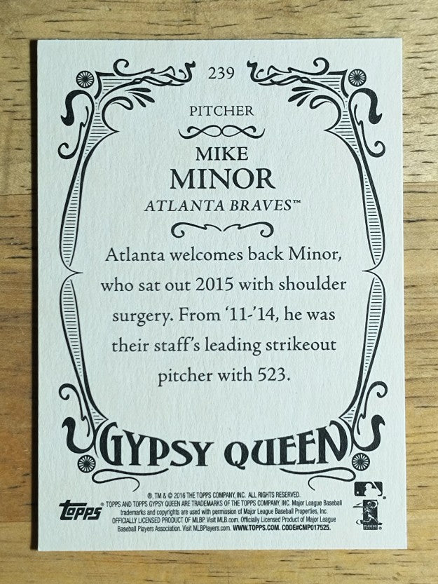 2016 Topps Gypsy Queen #239 Mike Minor