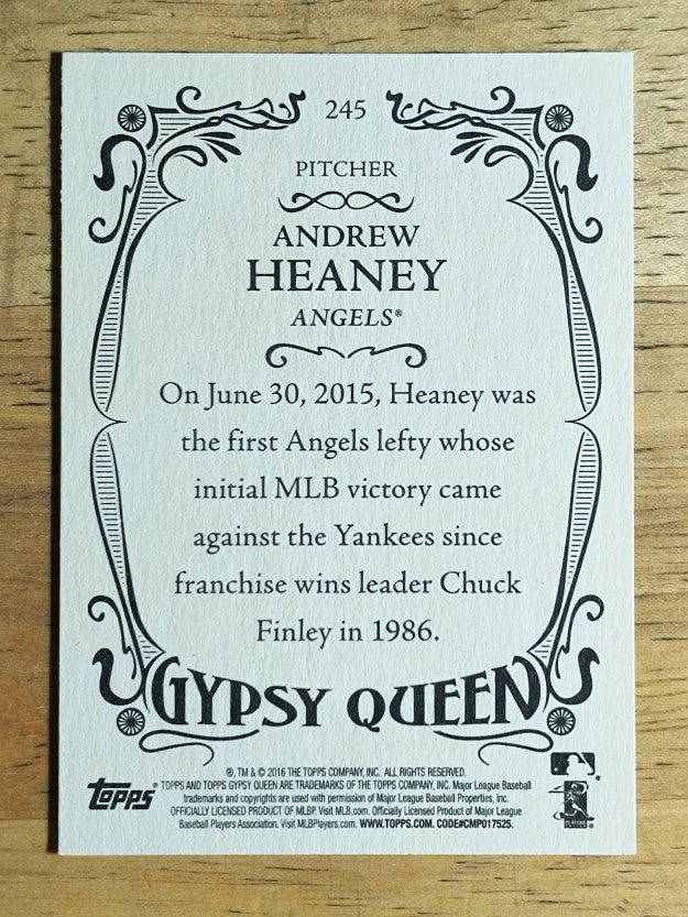 2016 Topps Gypsy Queen #245 Andrew Heaney