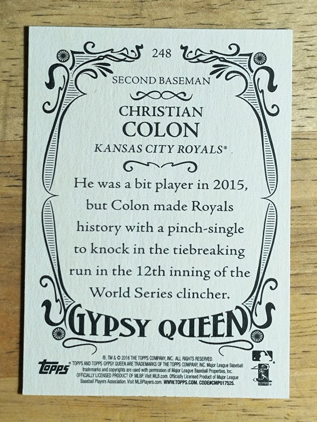 2016 Topps Gypsy Queen #248 Christian Colon