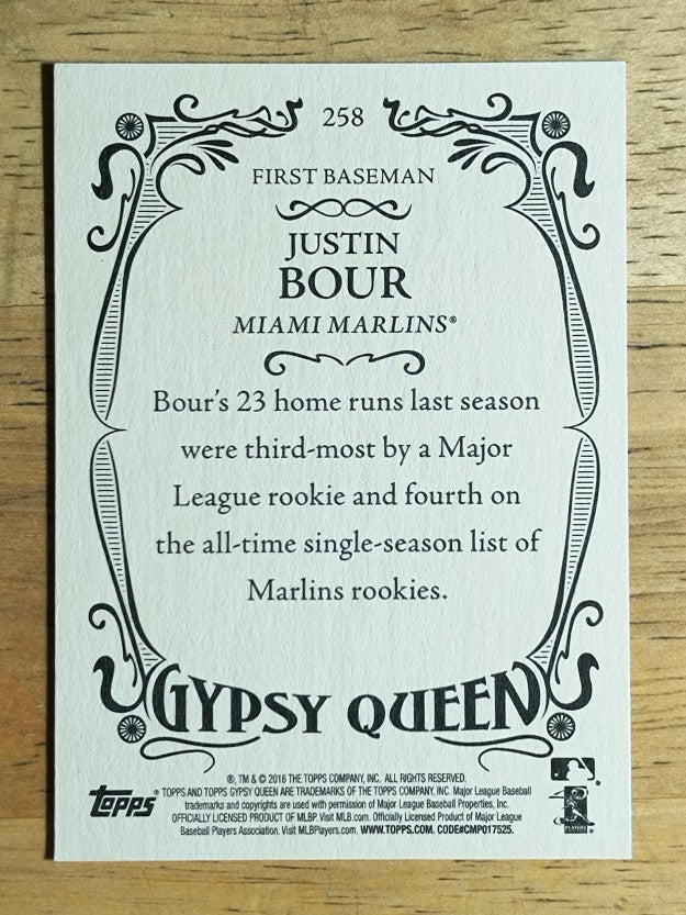2016 Topps Gypsy Queen #258 Justin Bour