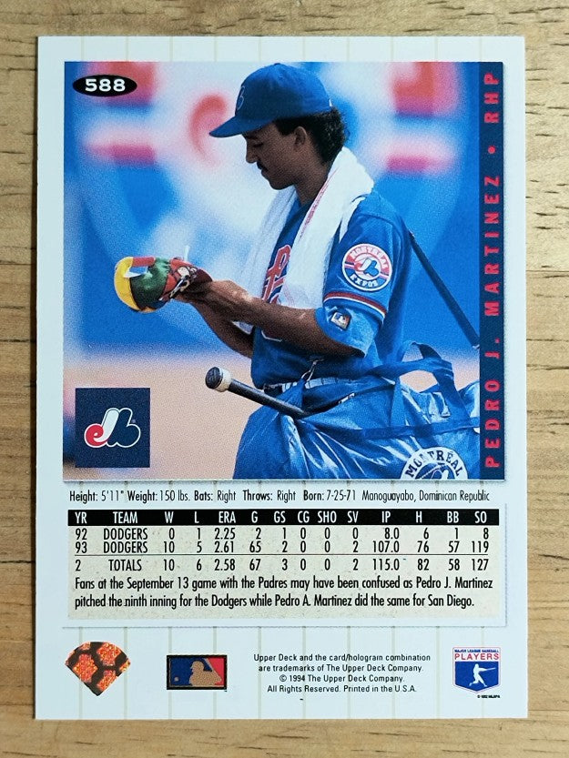 1994 Collector's Choice Silver Signature #588 Pedro Martinez