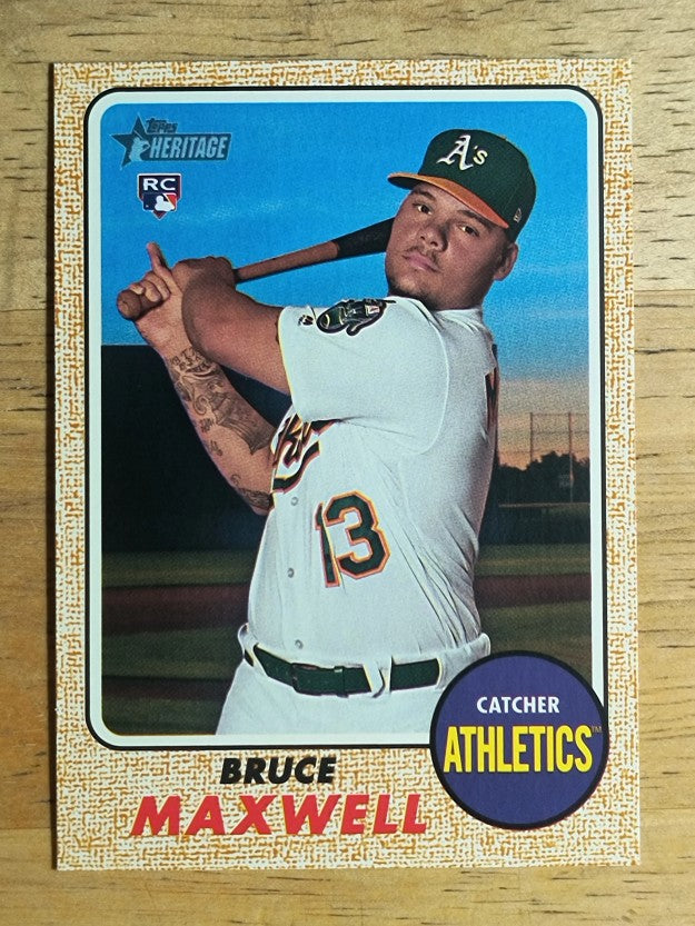 2017 Topps Heritage #584 Bruce Maxwell RC
