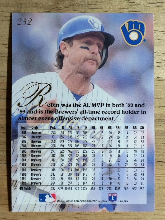 1993 Flair #232 Robin Yount
